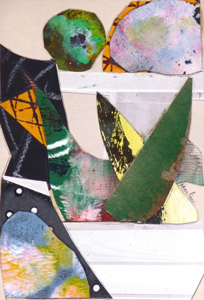 Vibrant Abstract Collage by Pascal Marlin — canvas wall art