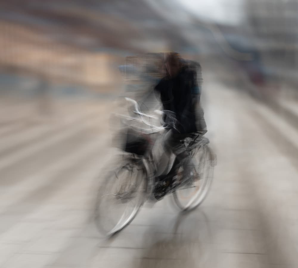 Dynamic Urban Cyclist by Karim Al Thahaby — canvas wall art