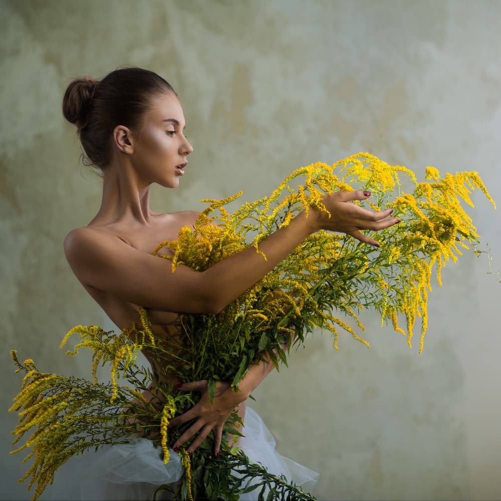 Goldenrod Grace by AURIMAS VALEVICIUS — canvas wall art