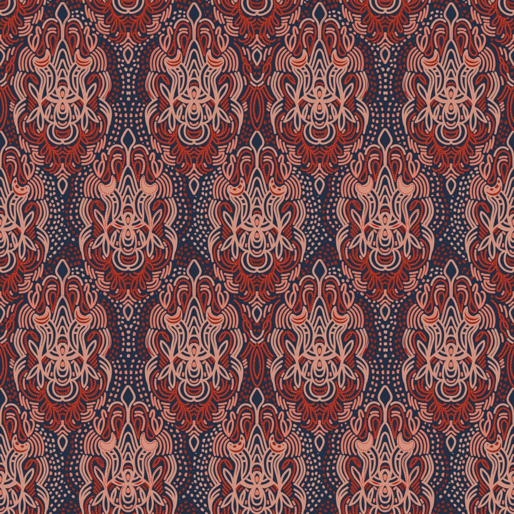 Bohemian Ornate Damask by Josie George — canvas wall art