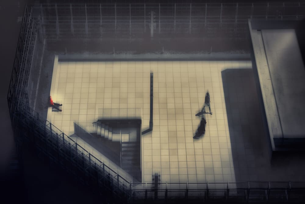 Blurred Urban Perspective by moucorn — canvas wall art