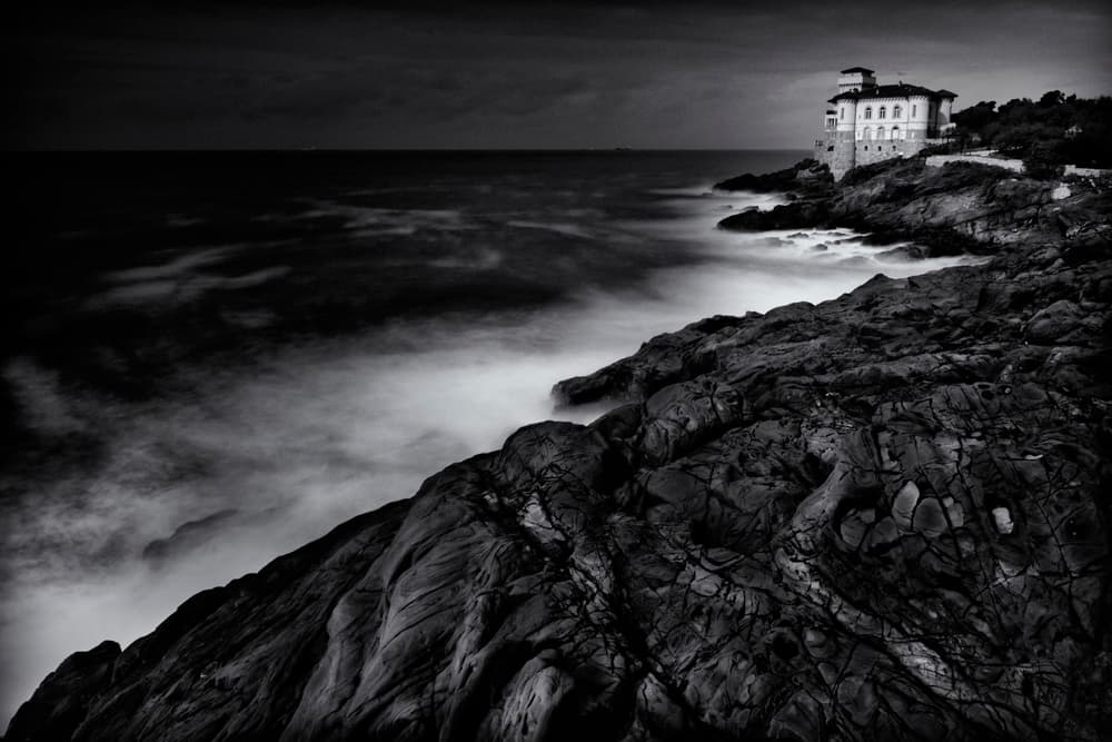Dramatic Coastal Mansion by Antonio Grambone — canvas wall art