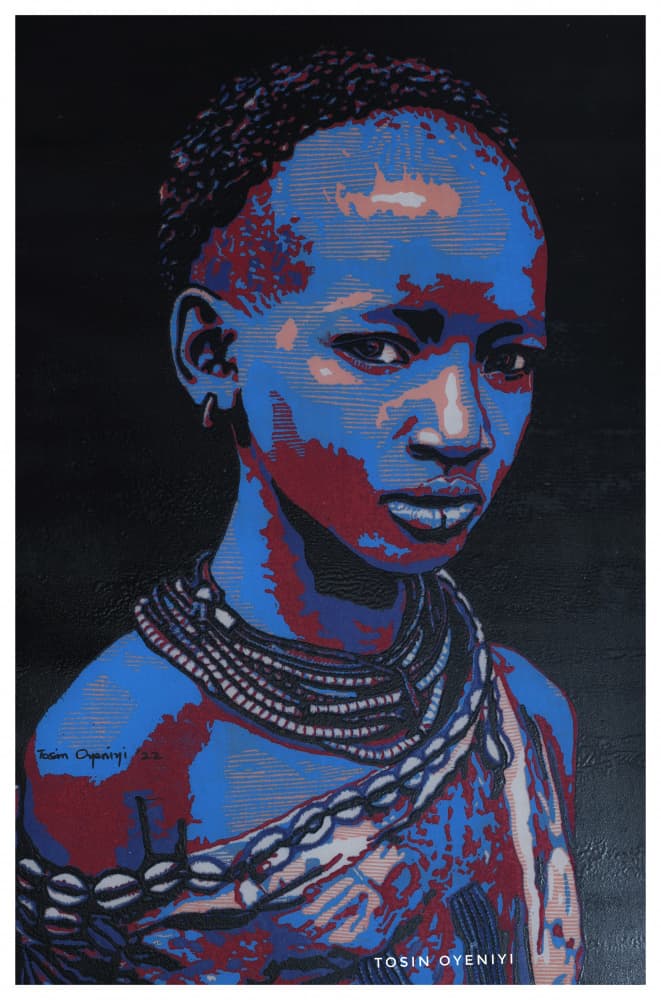Colorful African Youth by Tosin Oyeniyi — canvas wall art