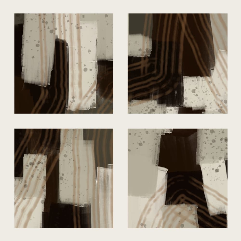 Earthy Abstract Strokes by MANSI SAXENA — canvas wall art