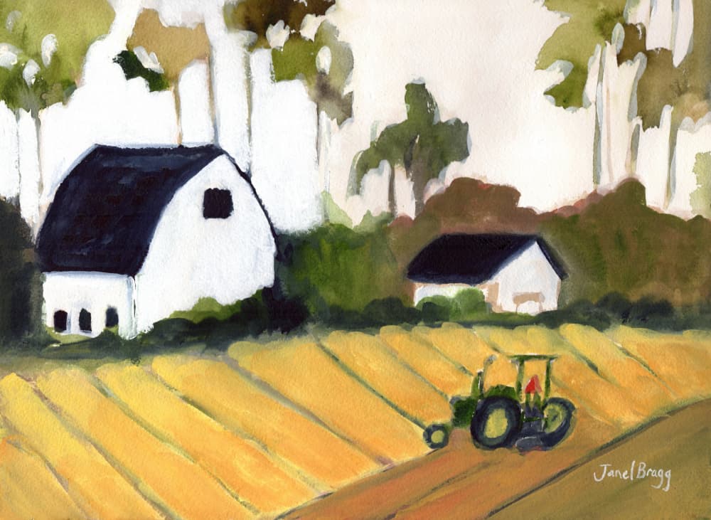 Working the Farm Fields by Janel Bragg — canvas wall art