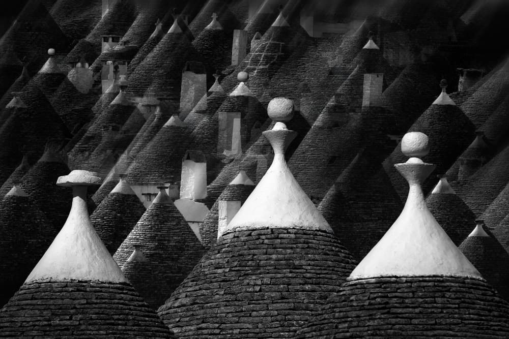 Trulli Conical Roofs by Hans-Wolfgang Hawerkamp — canvas wall art