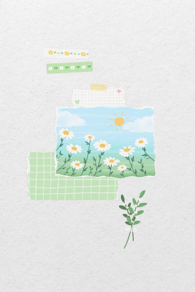 Sunny Daisy Collage by Xuan Thai — canvas wall art