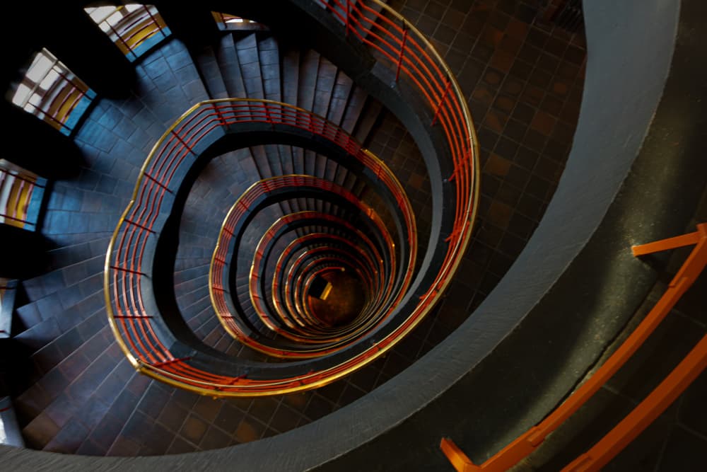 Winding Spiral Steps by Stephan Rückert — canvas wall art