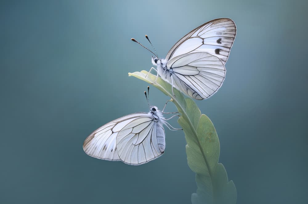 Delicate White Butterflies by Edy Pamungkas — canvas wall art