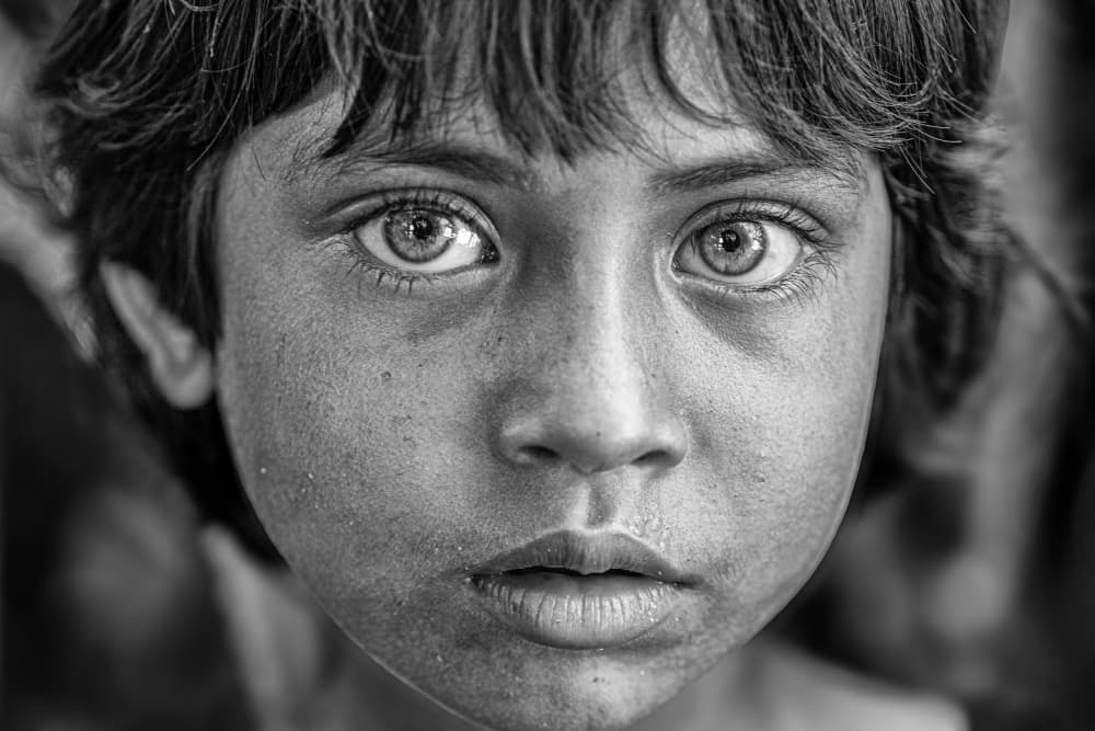 Soulful Child Portrait by Azim Khan Ronnie — canvas wall art