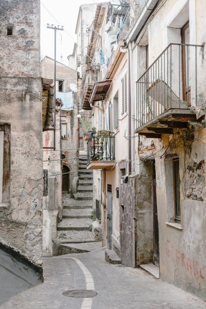 Narrow Italian Street by Photolovers — canvas wall art