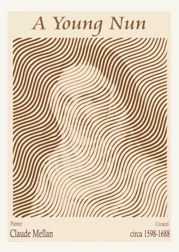 Optical Illusion Nun Portrait by Doa Project — canvas wall art
