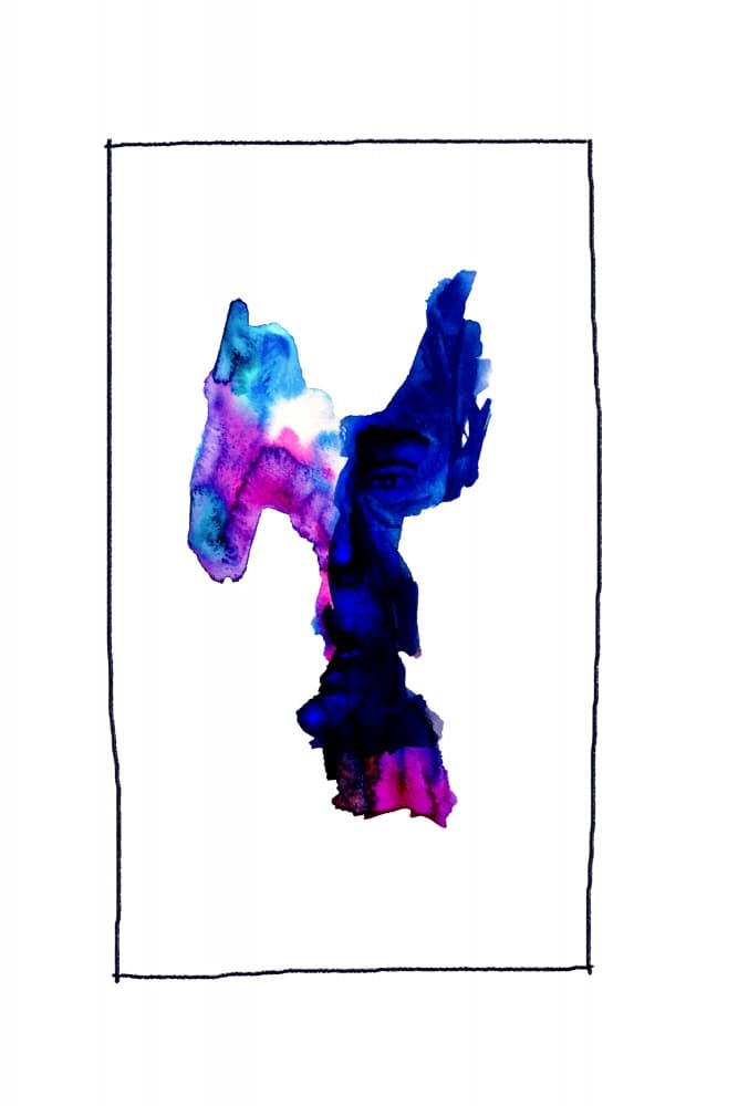 Dynamic Blue Magenta Fluidity by Anja Runfors Essén — canvas wall art