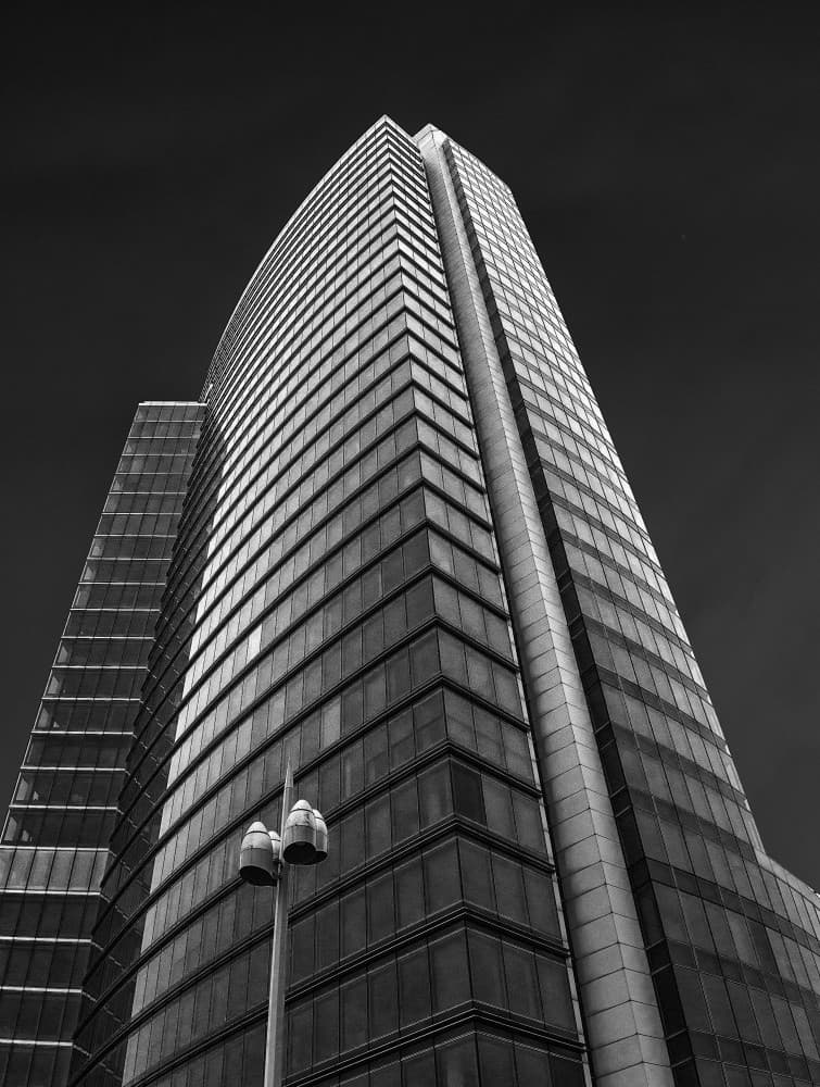 Sleek City Skyscraper by Jef Van den Houte — canvas wall art