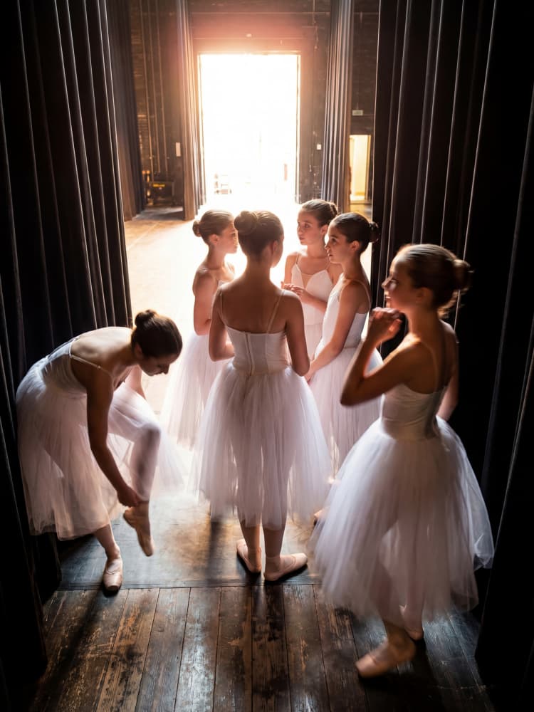 Young Ballerinas Backstage by Andreas Magnusson — canvas wall art