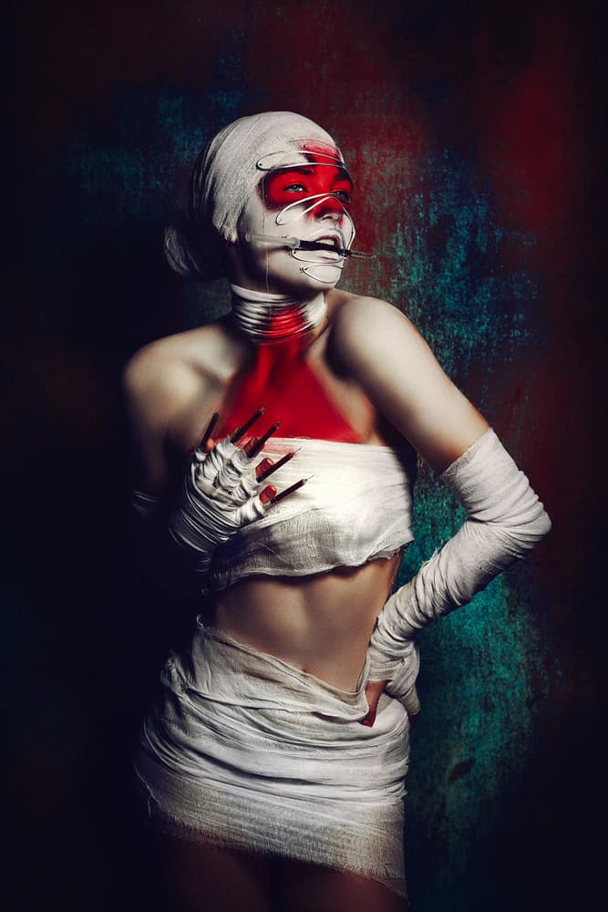 Dramatic Red Mummy by Ruslan Bolgov — canvas wall art