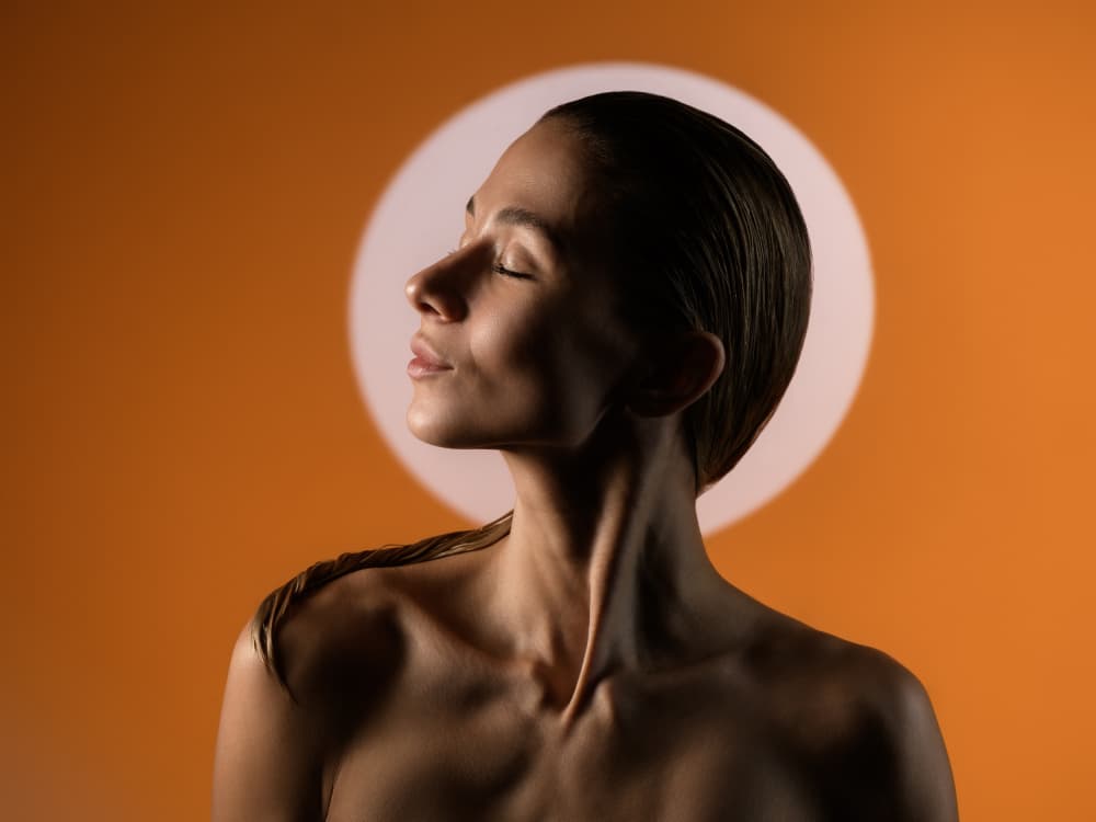 Radiant Woman Profile by Rostovskiy Anton — canvas wall art