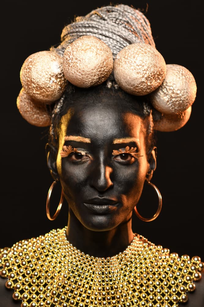 Regal Gold Woman by Yoram GIL — canvas wall art