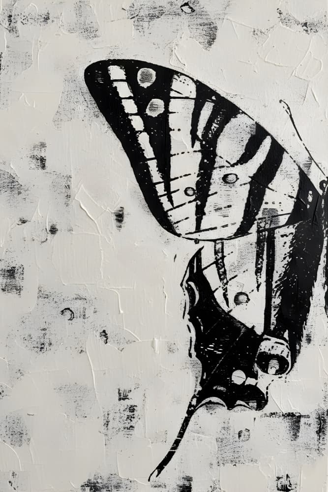Distressed Butterfly Wing by HUGO — canvas wall art