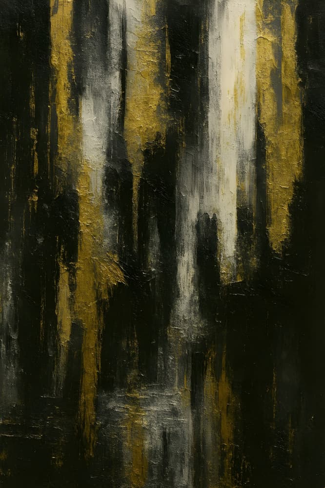 Abstract Gold Flow by HUGO — canvas wall art