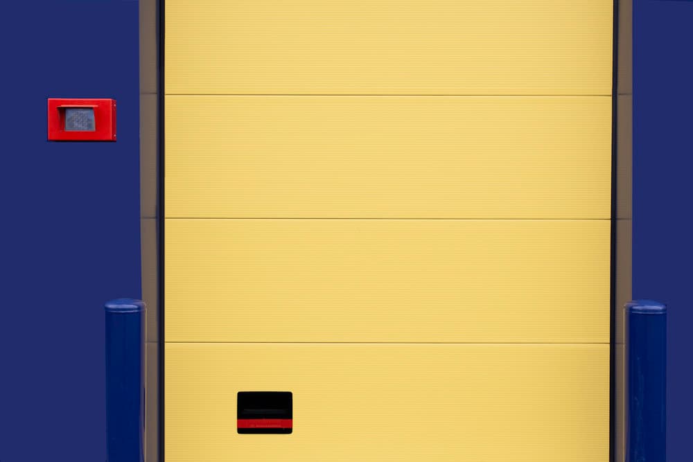 Bold Blue Yellow Door by Jan Niezen — canvas wall art