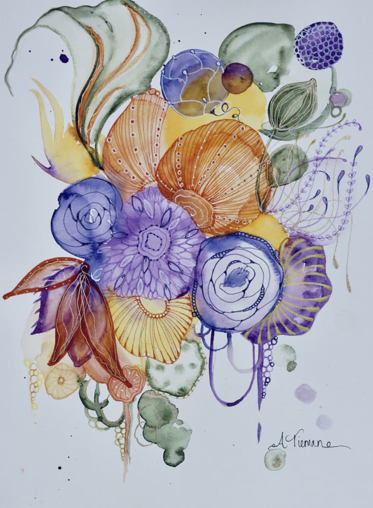 Vibrant Floral Fantasy by Amy Tieman — canvas wall art