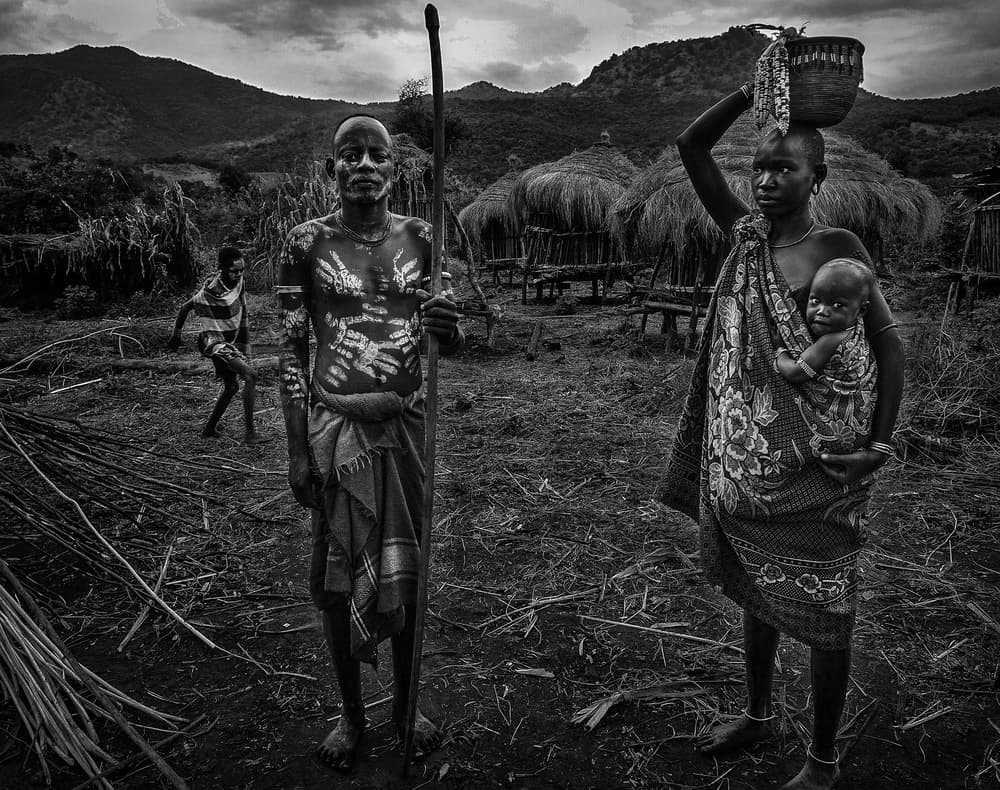 African Village Family Portrait by Joxe Inazio Kuesta Garmendia — canvas wall art