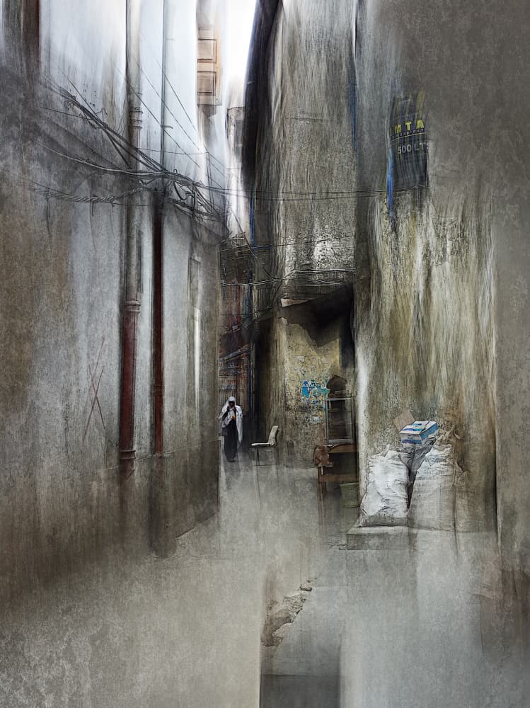 Narrow City Passage by Jan van der Linden — canvas wall art