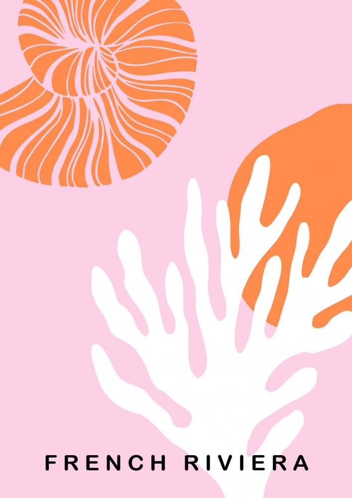 Pink Orange Riviera Dreams by Talitha McQueen — canvas wall art