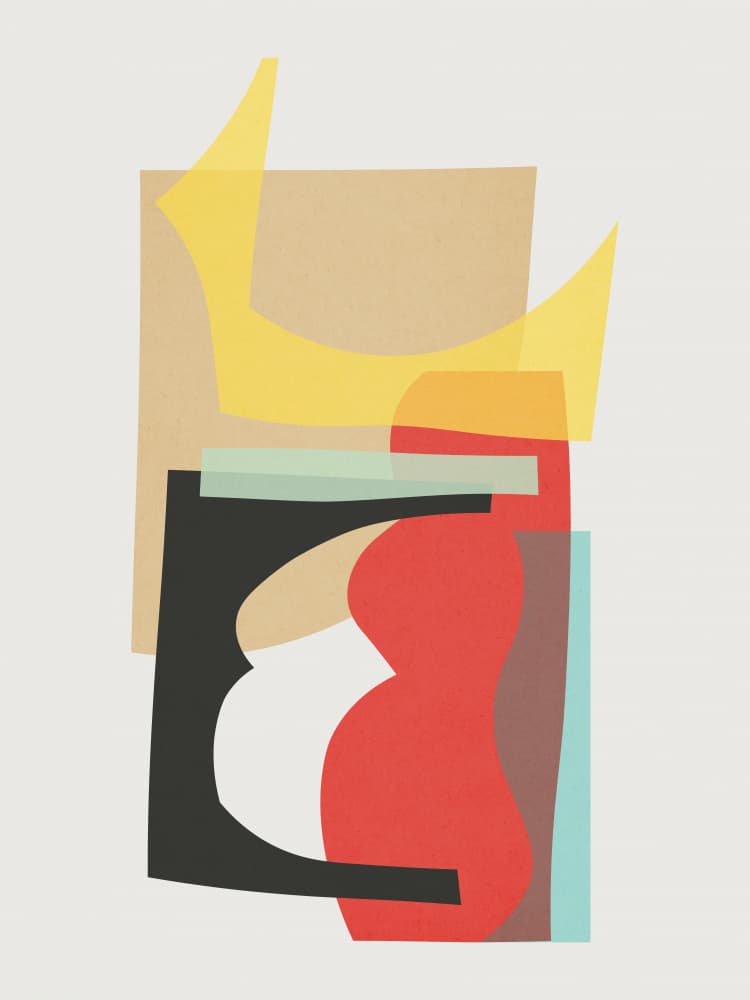 Colorful Abstract Composition by Vitor Costa — canvas wall art