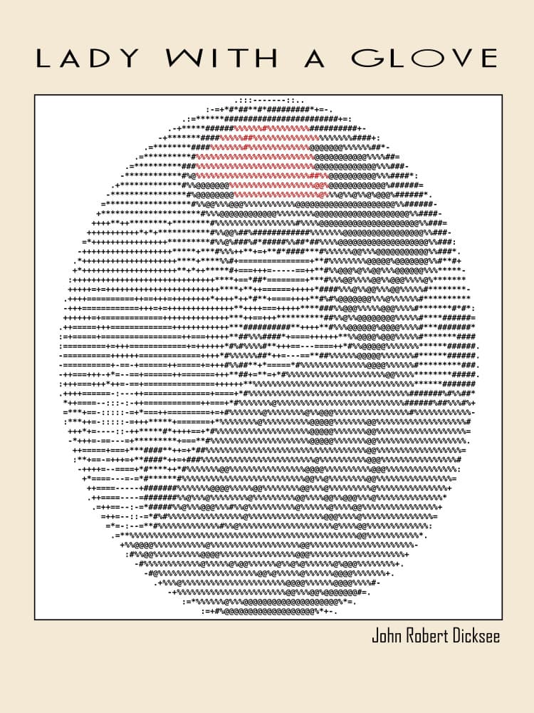 ASCII Woman Portrait by Doa Project — canvas wall art