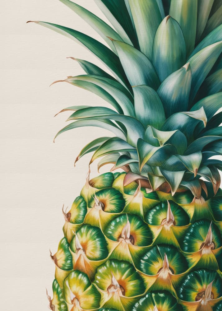 Vibrant Tropical Pineapple by Andreas Magnusson — canvas wall art