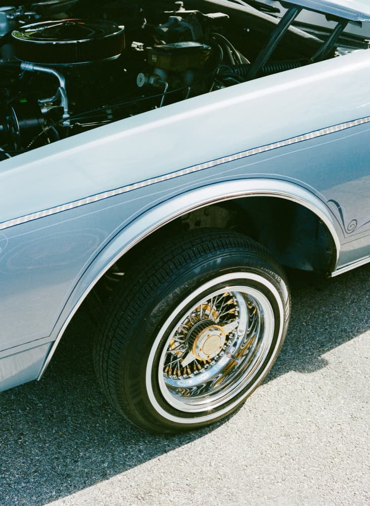 Vintage Lowrider Car Detail by Bethany Young — canvas wall art