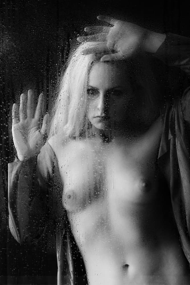 Sensual Glass Portrait by Jan Slotboom — canvas wall art