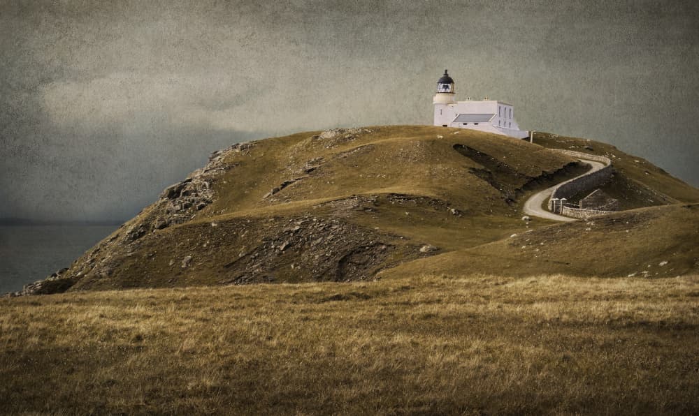 Remote Lighthouse Hill by Jan Scheunders — canvas wall art