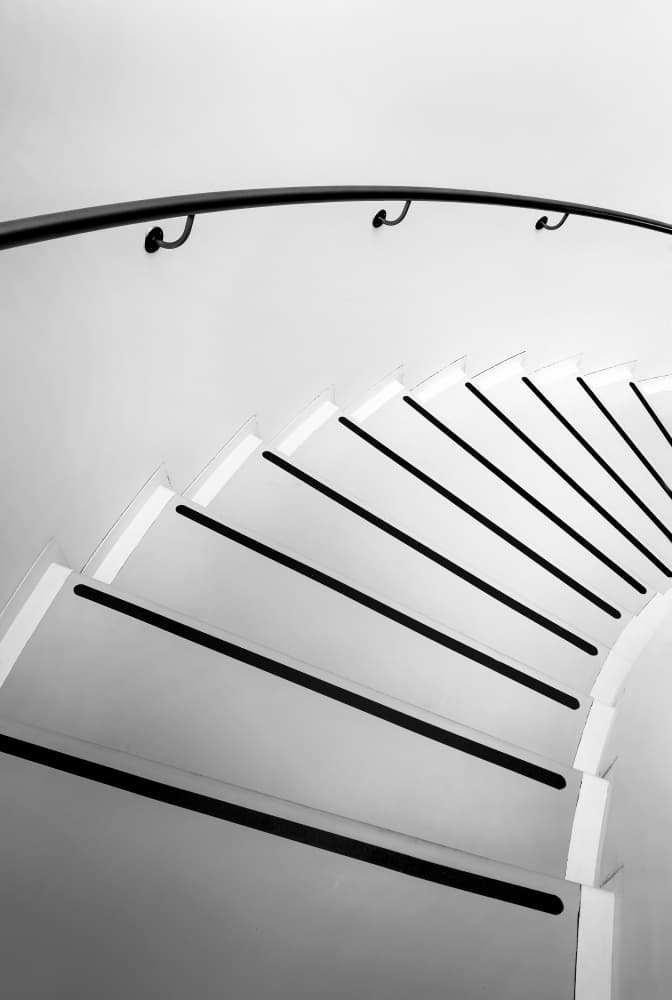 Monochrome Spiral Ascent by Eric Mattheyses — canvas wall art
