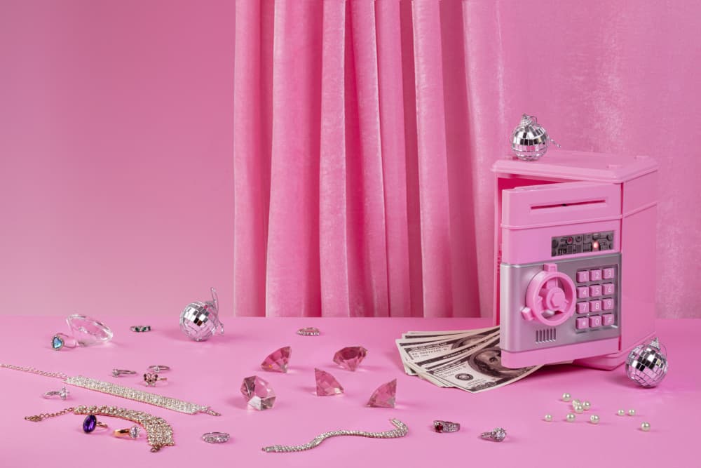Pink Safe Treasures by Julia Ramiro — canvas wall art
