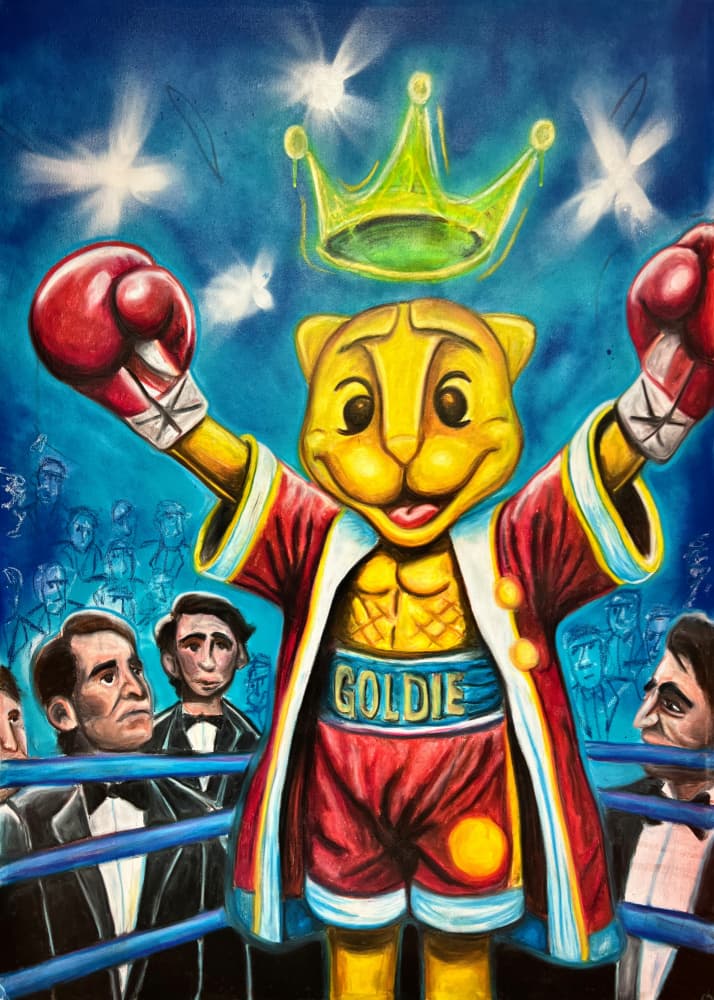 Goldie Boxing Champion by Guldhart — canvas wall art