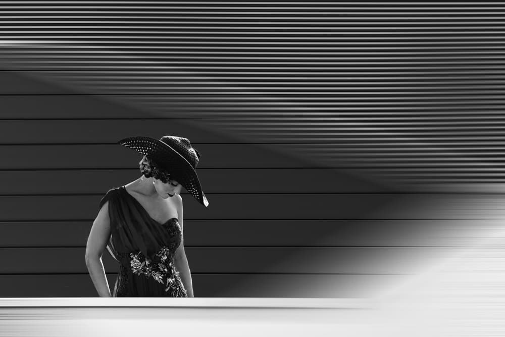 Elegant Woman Black Hat by Jois Domont ( J.L.G.) — canvas wall art