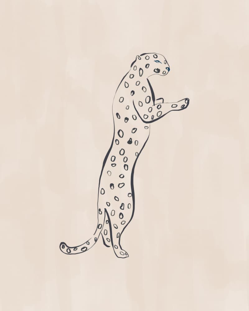 Elegant Spotted Leopard by Ivy Green Illustrations — canvas wall art