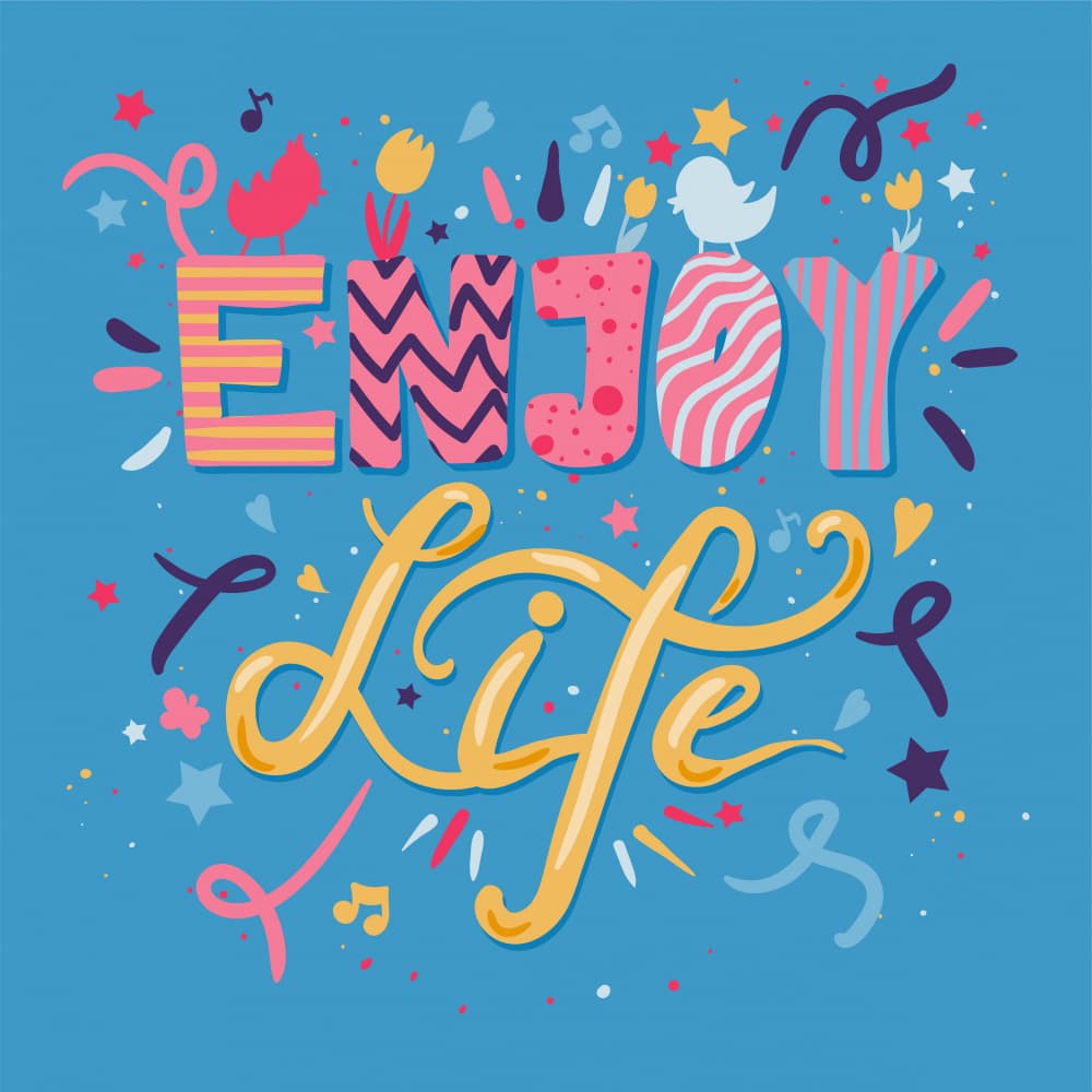 Enjoy Life Message by Marika Barsrsind β canvas wall art
