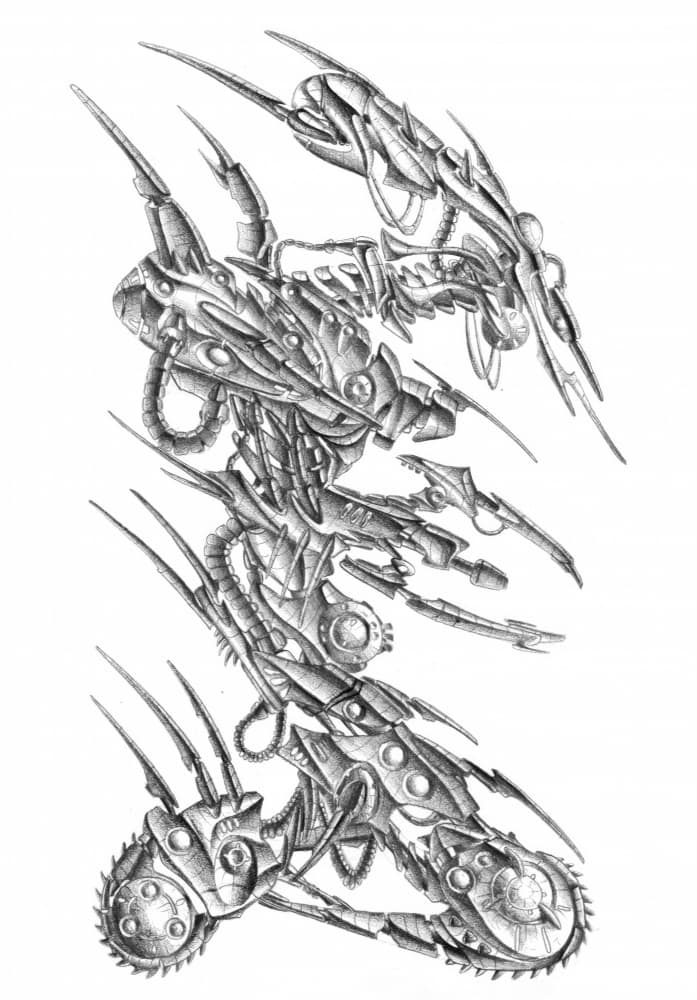 Futuristic Cybernetic Machine by Kulik — canvas wall art