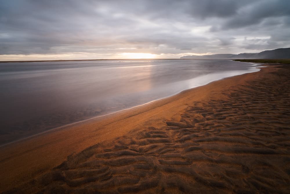 Moody Beach Sunset by Karsten Wrobel — canvas wall art