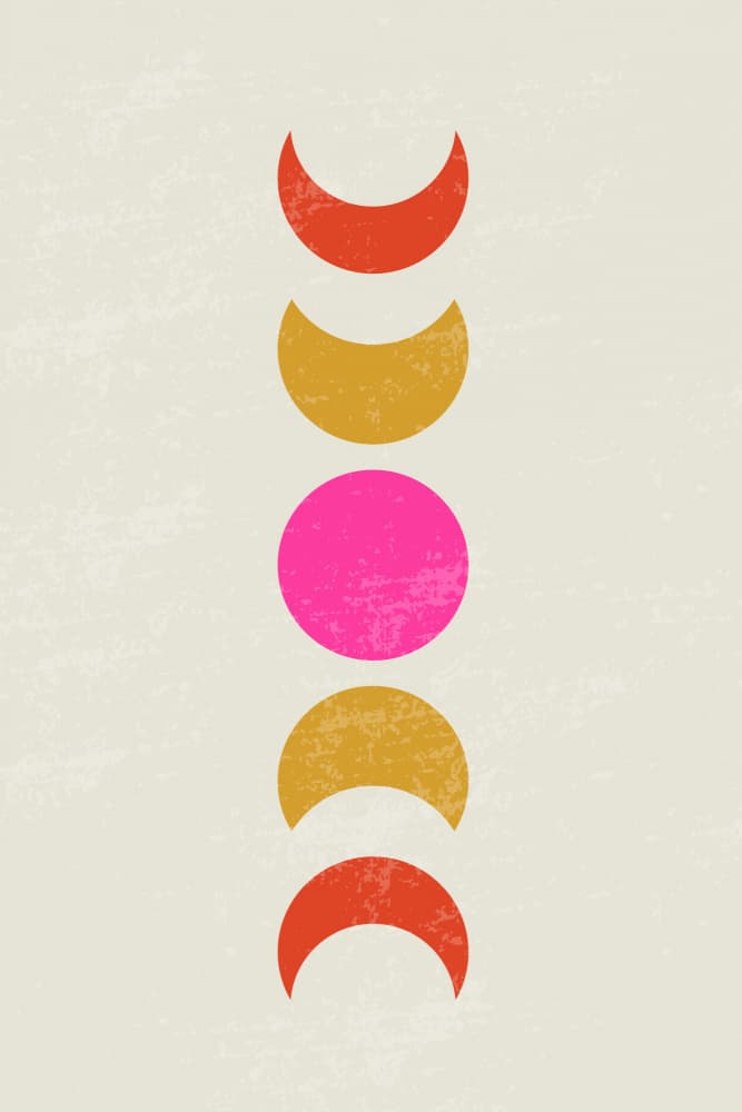 Bohemian Moon Phases by jay stanley — canvas wall art