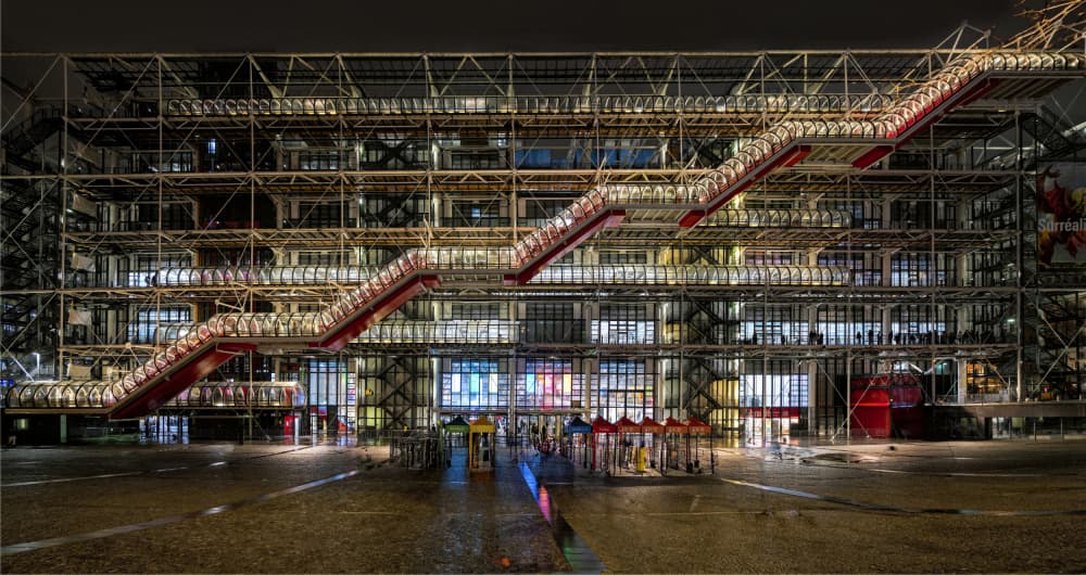 Paris Night Architecture by carlo borgatelli — canvas wall art