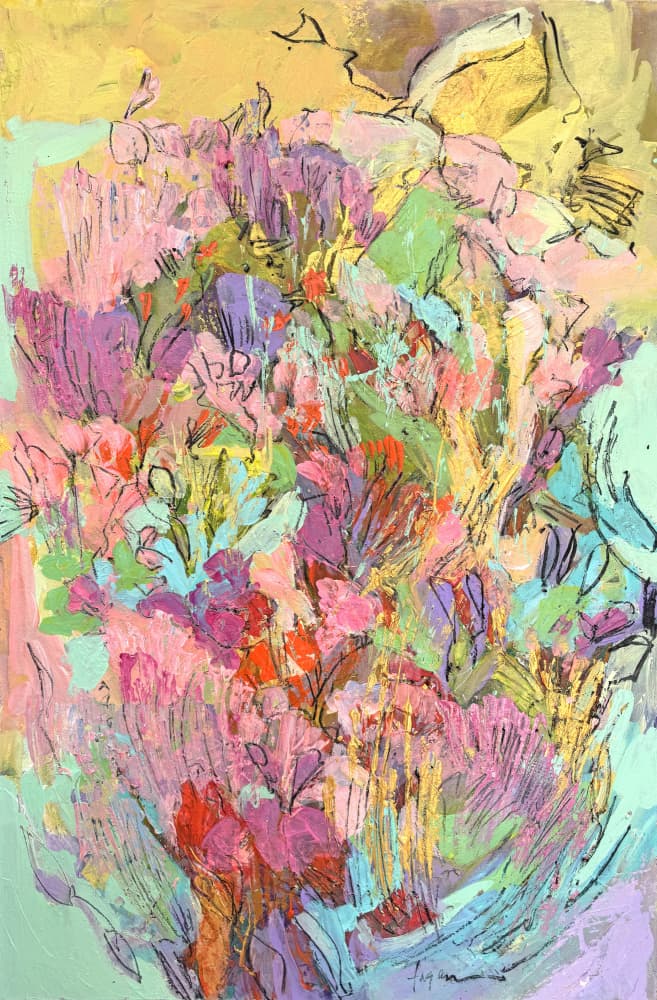Vibrant Garden Blooms by Dorothy Fagan — canvas wall art