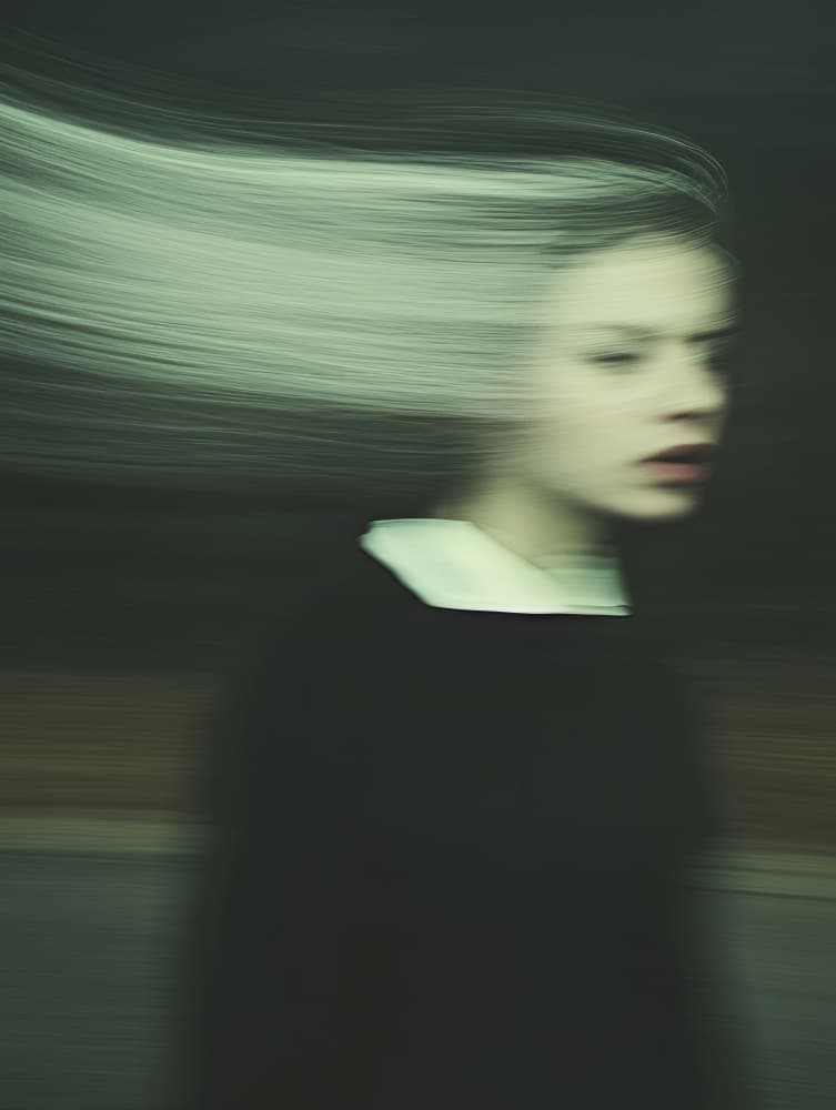 Blurred Motion Woman by Bilge Paksoylu — canvas wall art
