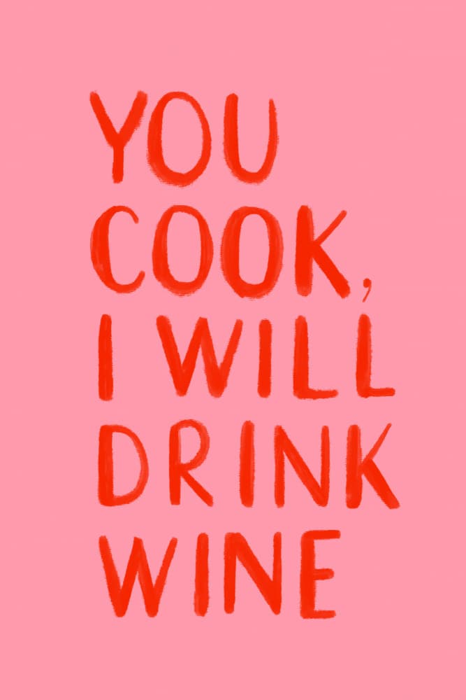 Youcookiwilldrinkwine by Treechild — canvas wall art