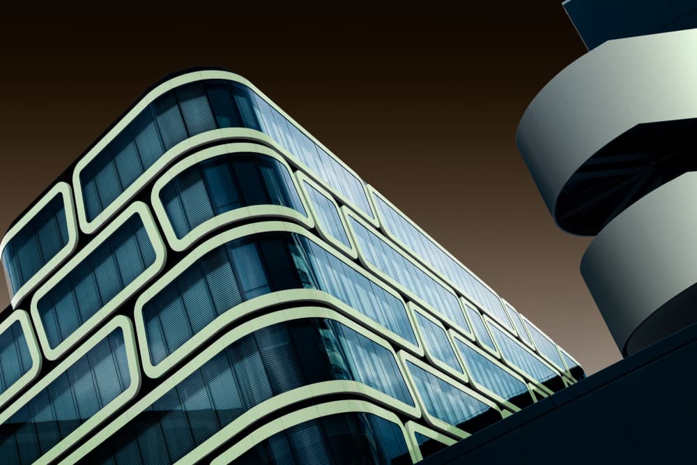 Curved Modern Architecture by Alaa Nour — canvas wall art