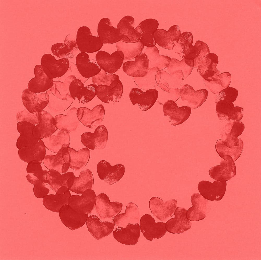 Romantic Heart Wreath by Santhosh ch — canvas wall art